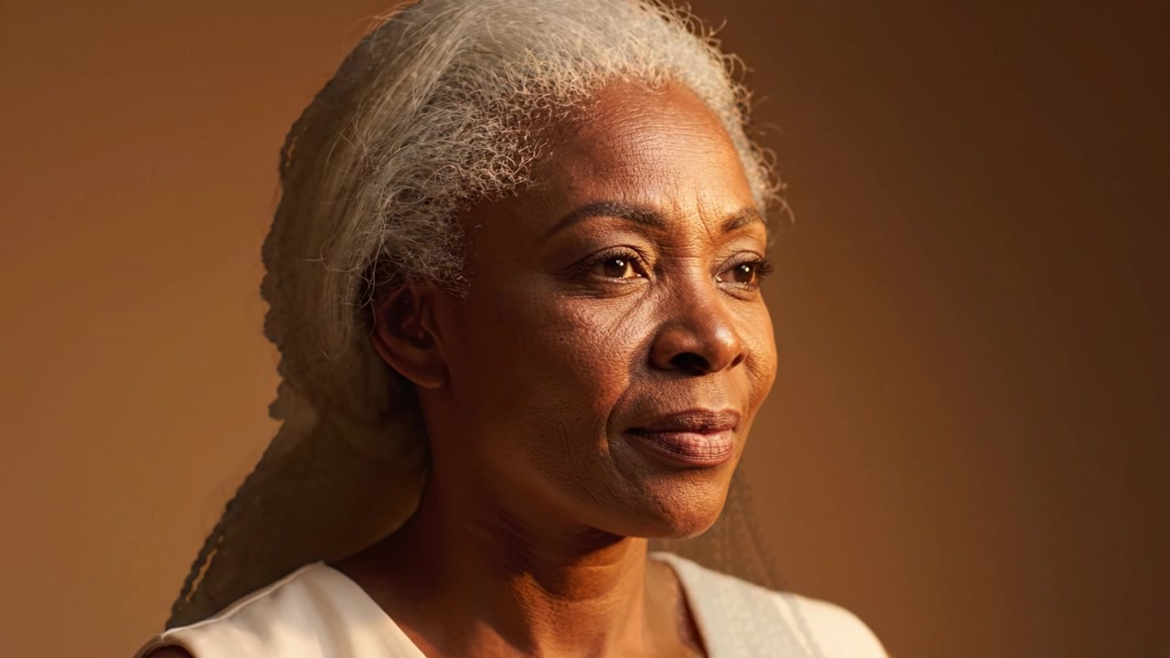 A Profound Portrait of Grace and Wisdom: Capturing the Essence of Aging and Beauty in a Gentle Light through Two Timeless Frames of a Woman's Journey