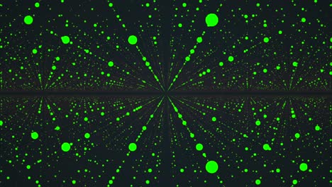 abstract green dot tunnel