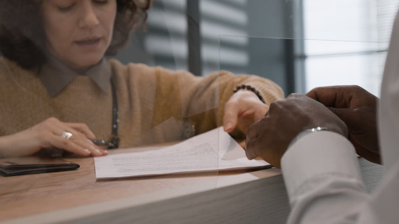 Business Meeting with Protective Barriers