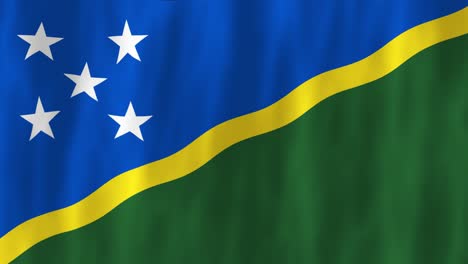 Solomon-Islands-flag-country-animation-3D-symbol-design-waving-in-wind-movement-national-patriotism-world-culture-emblem-banner-Oceania-blue-yellow-green