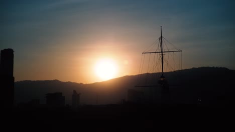 페낭 말레이시아에서 일몰 timelapse