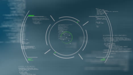 animation of scope scanning, data processing and statistics