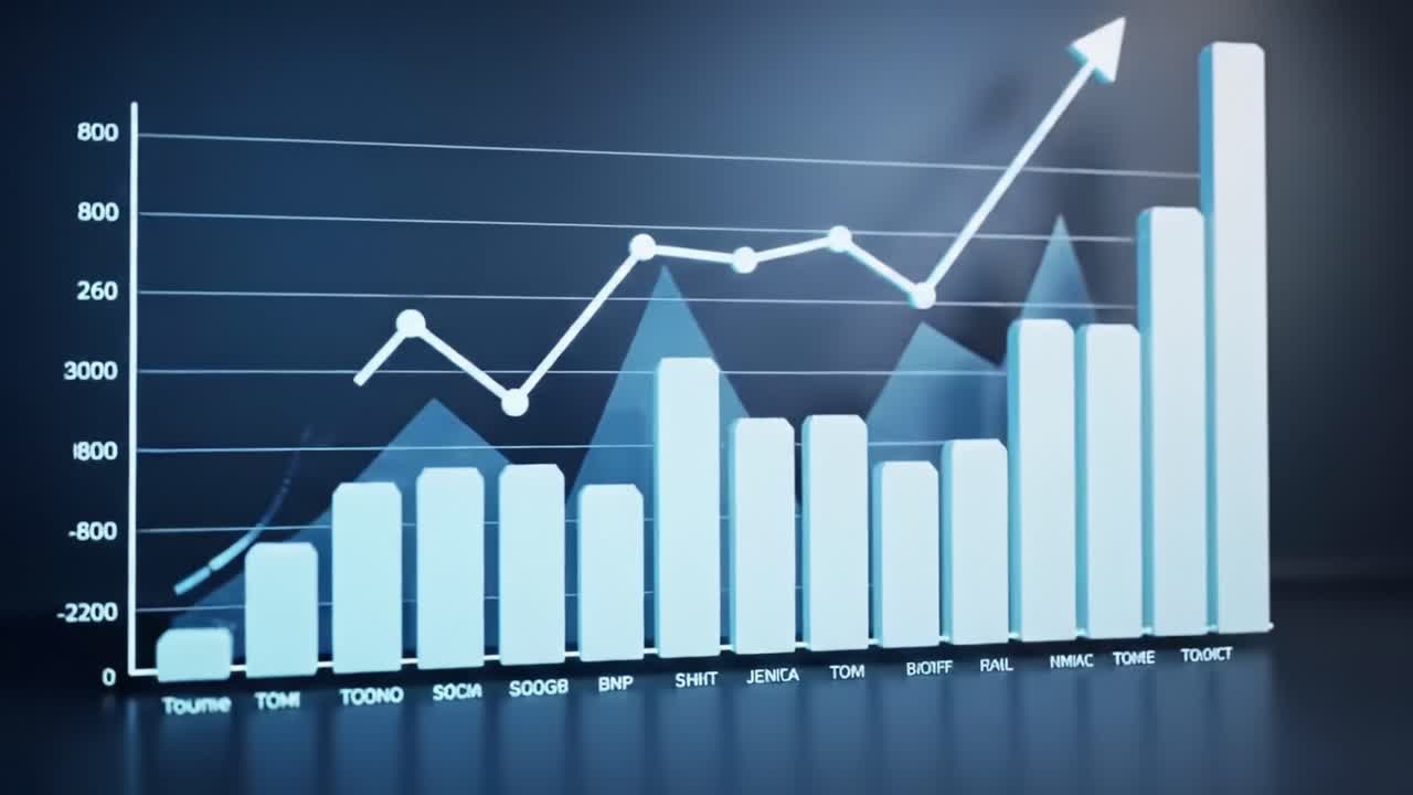 Detailed analysis highlights a significant upward trend in market performance. The visual representation showcases growth patterns with essential data points.