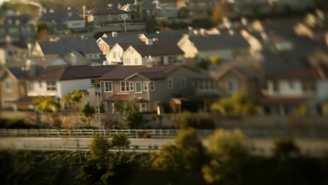 Soft-focus-shot-of-a-black-and-white-upscale-suburban-neighborhood-1