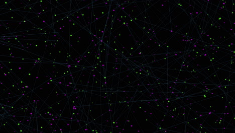 cuadrícula abstracta de líneas y puntos sobre fondo negro