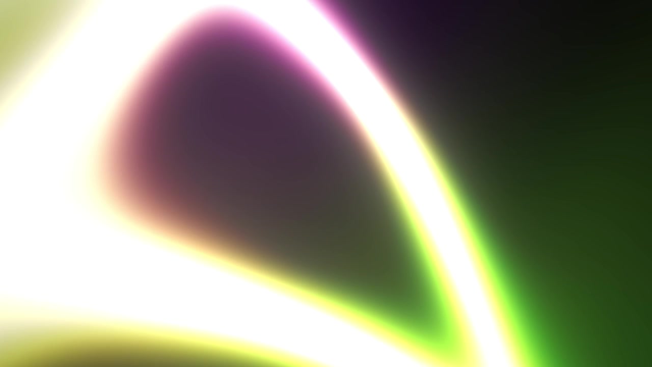 Linee luminose astratte dinamiche che si muovono su sfondo verde
