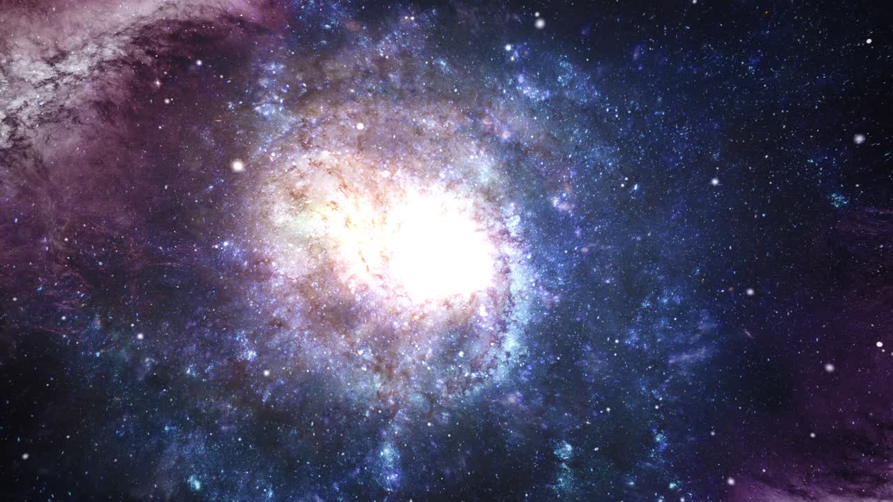 깊은 우주에 있는 나선형 은하