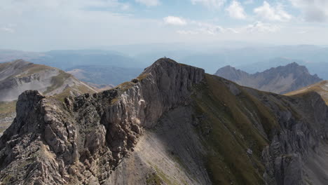 Drone-shot-of-the-highest-peak-of-Albania-and-North-Macedonia