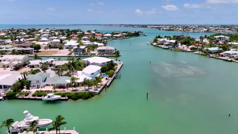 aerial of homes in marathon florida