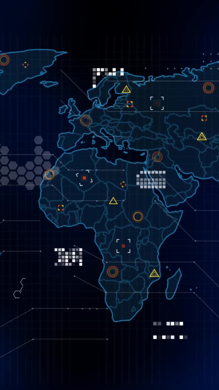 Animation of markers and data processing over world map