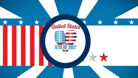 Animation-of-united-states-4th-of-july-text-over-heart-and-american-flag