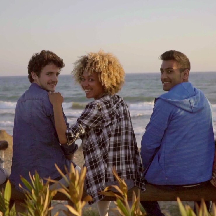 Young People On Wooden Fence 