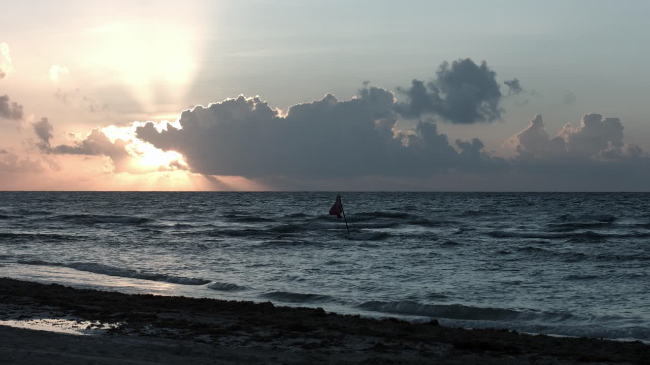 Riviera Maya, Mexico beach sunrise.