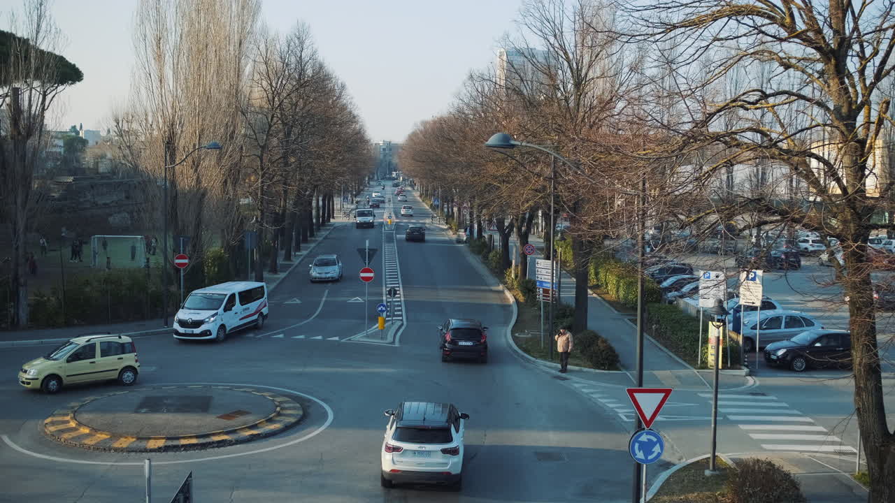 городская улица зимой