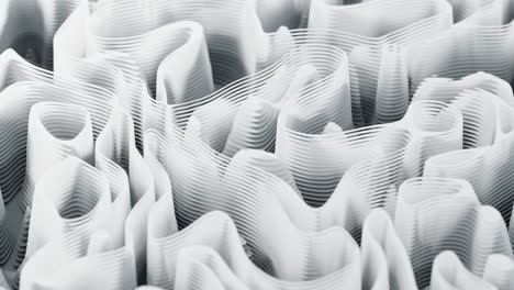 wave pattern paper cut background, 3d rendering.