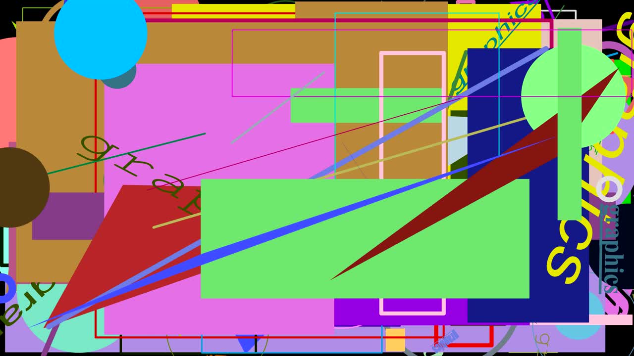 Random graphics shapes animation