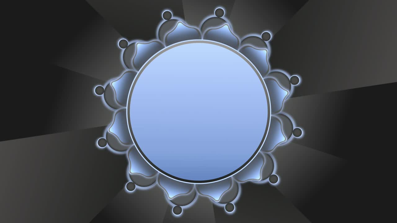 la forma del mandala girando lentamente.