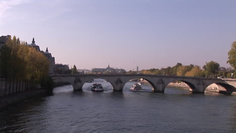 evening sun over the river seine