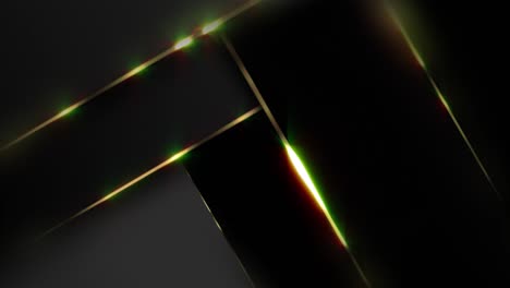 fondo geométrico oscuro abstracto con líneas doradas y luz