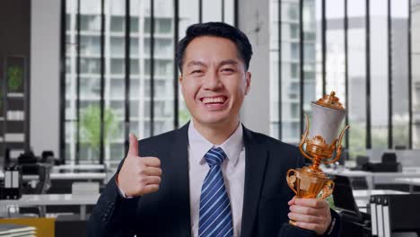 businessman celebrating award