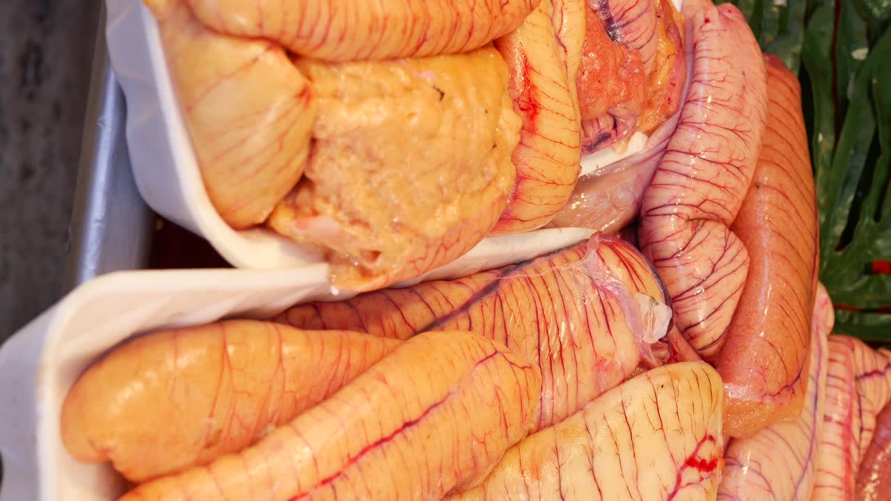 신선한 물고기 무 전시