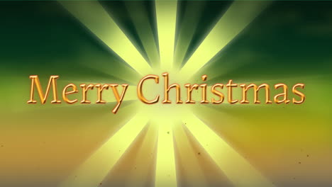 animation of merry christmas text over shooting star on green background