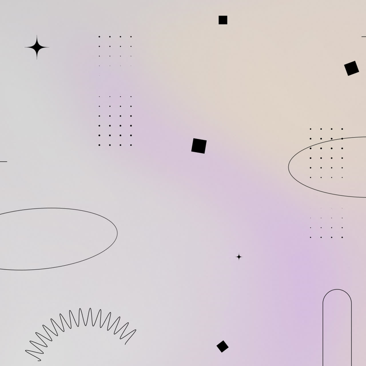 Abstract Geometric Shapes on Soft Gradient Background