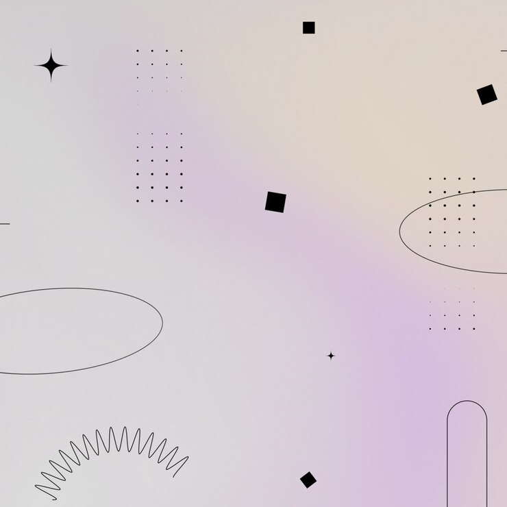 Abstract Geometric Shapes on Soft Gradient Background