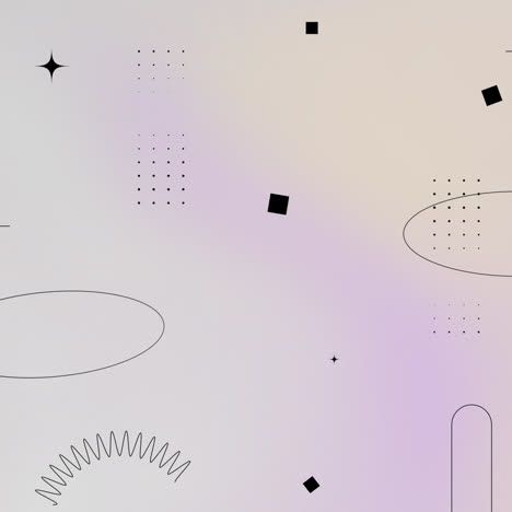 abstract geometric shapes on soft gradient background