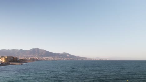 torremolinos and fuengirola on a clear day, south of spain