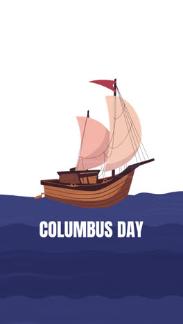 an animation of flat columbus day illustration