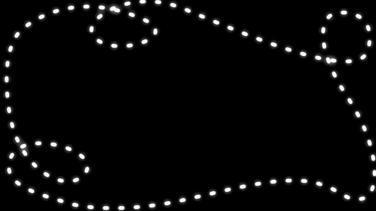 flashing Christmas lights on black background. 3d rendering