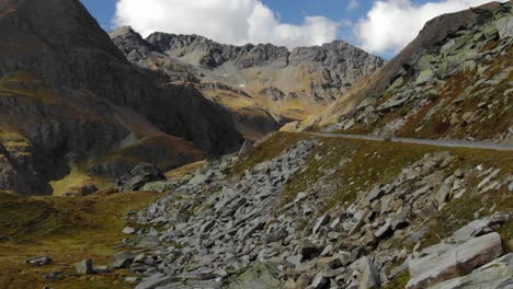 panoramic road on col de l'iseran mountain pass, france