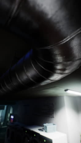 conducto de ventilación industrial en una lavandería