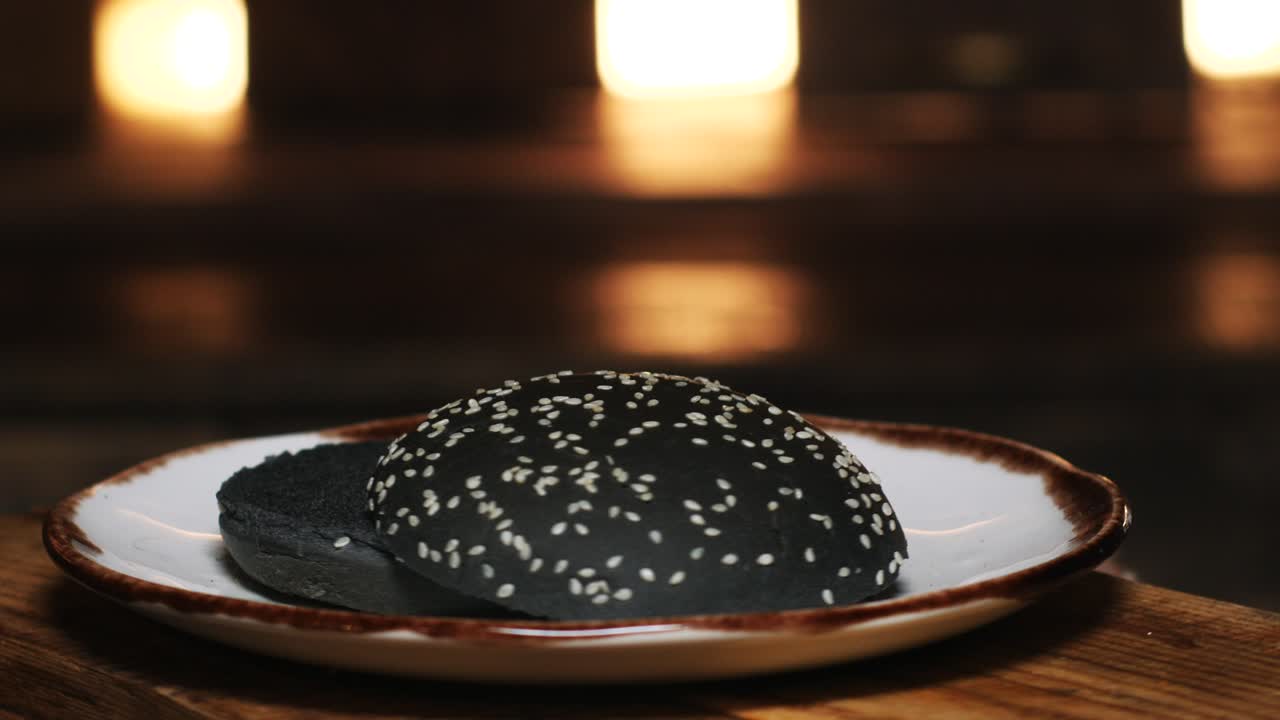 panes de sésamo negro para hamburguesas