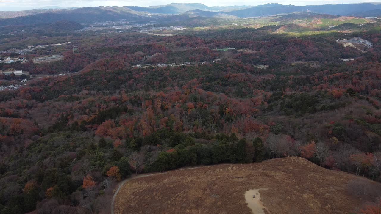 나라, 와카쿠사 산의 스카이라인 조감도