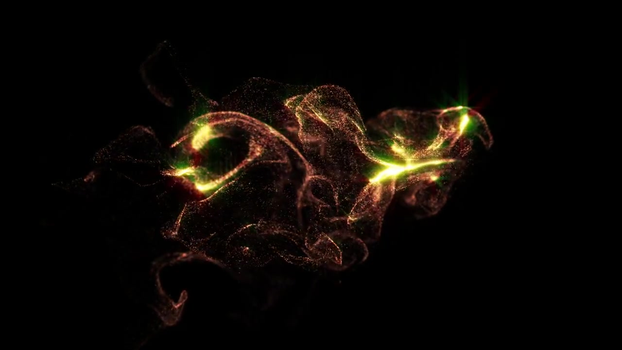 Decorazione con flusso di particelle luminose natalizie
