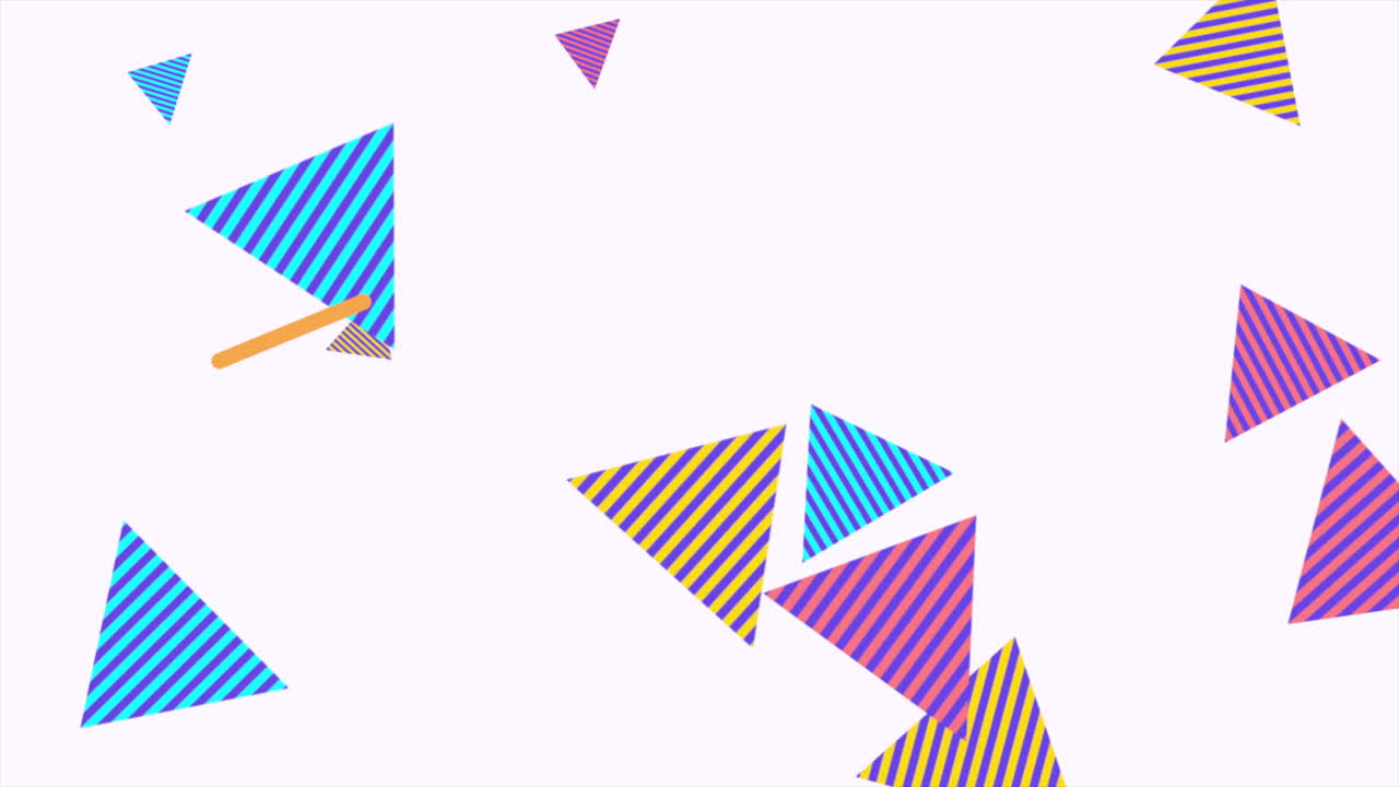 movimiento formas geométricas abstractas triángulos y líneas colorido fondo de memphis