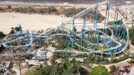 roller coaster ride in theme park