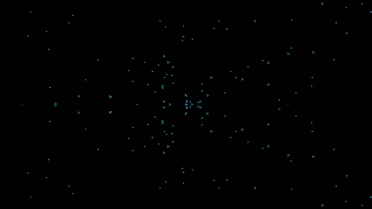Abstrakter Bewegungs-Hintergrund mit schwebenden blauen geometrischen Partikeln