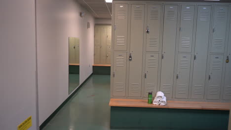 lockers in locker room slow motion