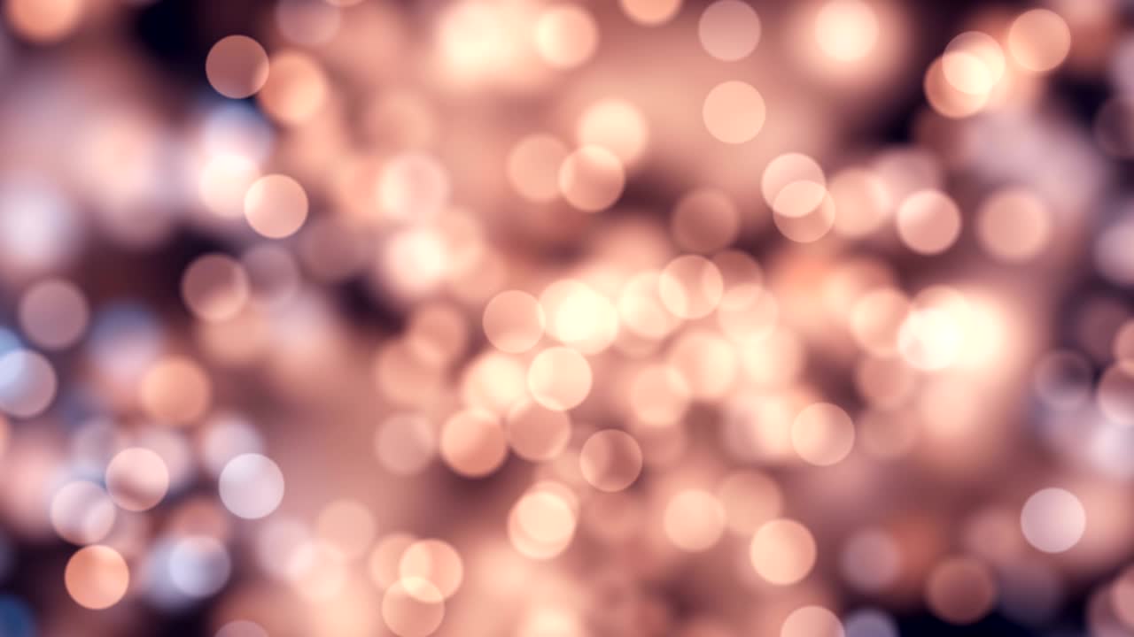 Moving glitter lights, defocused light reflections loopable bokeh background