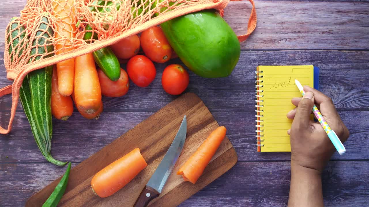 la preparación de un plan de alimentación saludable
