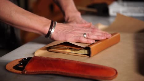 leather book binding and sheath making