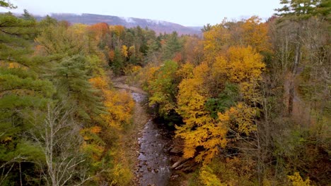new england river with fall color aerial near east arlington vermont