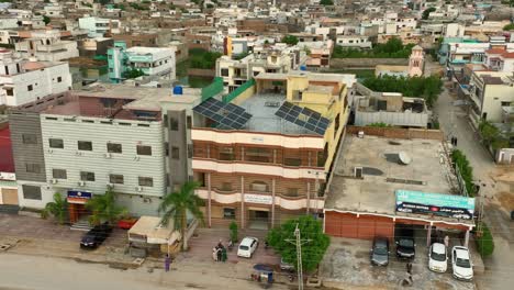 Urban-Aerial-View-of-Badin-City,-Pakistan