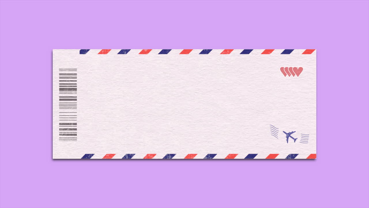 billete con avion y corazones