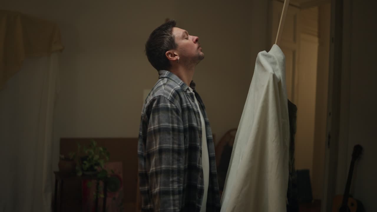 Artist in a Home Studio