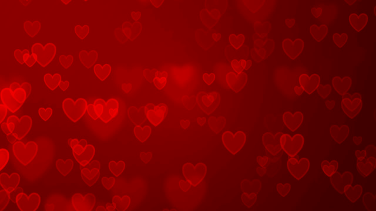 el fondo de los corazones rojos.