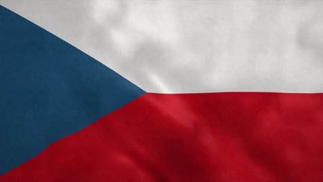 national flag of czech republic blowing in the wind. seamless loop